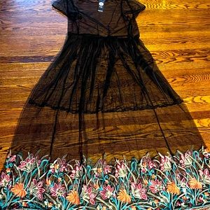 NWT~mesh maxi  beach dress